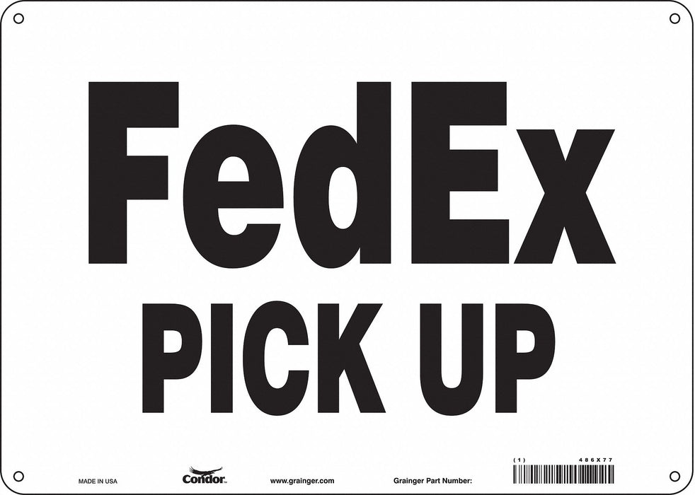 Safety Sign 10 inx14 in Aluminum
