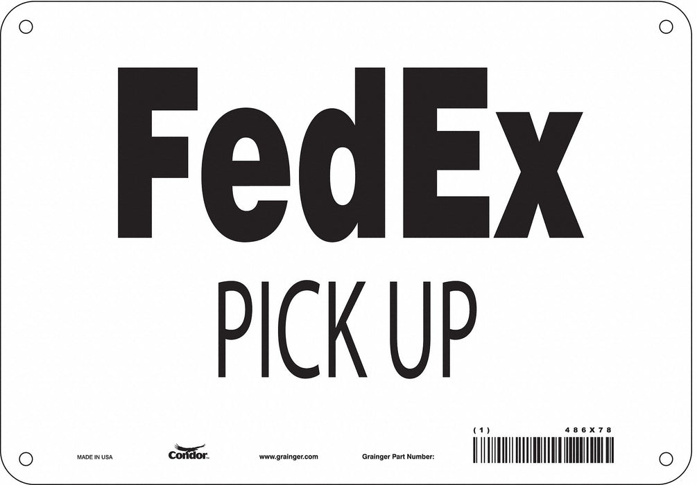 Safety Sign 7 inx10 in Polyethylene