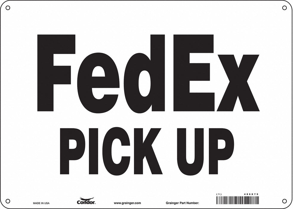Safety Sign 10 inx14 in Polyethylene