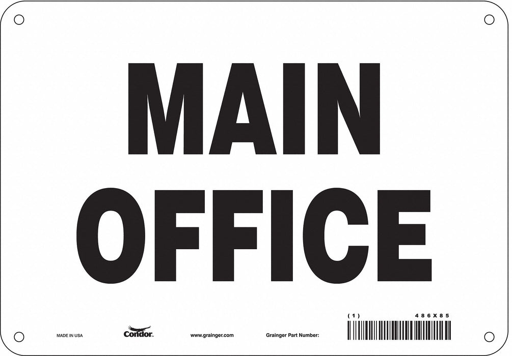 Safety Sign 7 in x 10 in Polyethylene