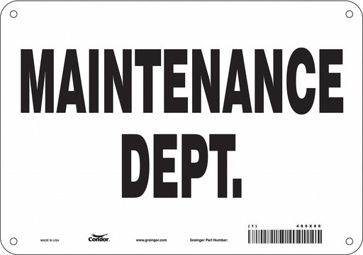 K1752 Safety Sign 7 in x 10 in Aluminum