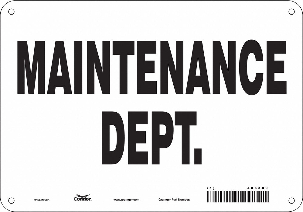 K1752 Safety Sign 7 in x 10 in Aluminum