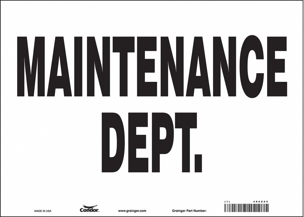 K1752 Safety Sign 10 in x 14 in Vinyl