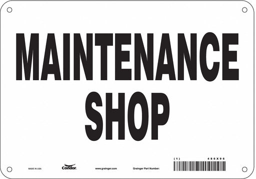 Safety Sign 7 in x 10 in Aluminum