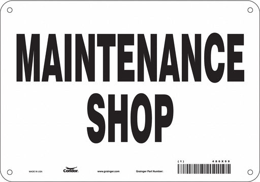 Safety Sign 7 in x 10 in Polyethylene