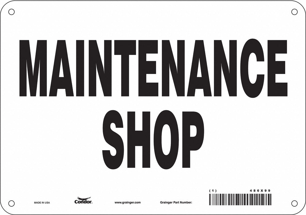Safety Sign 7 in x 10 in Polyethylene
