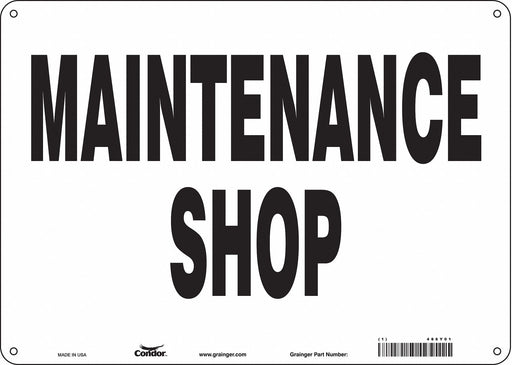 Safety Sign 10 in x 14 in Polyethylene