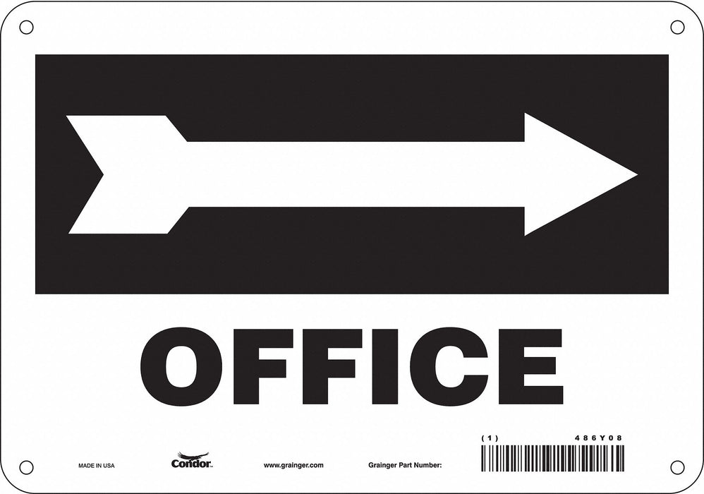 K1758 Safety Sign 7 in x 10 in Aluminum