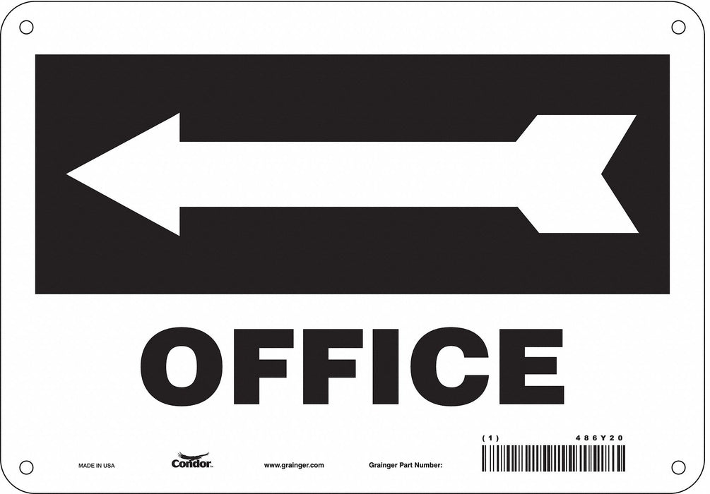 Safety Sign 7 in x 10 in Polyethylene
