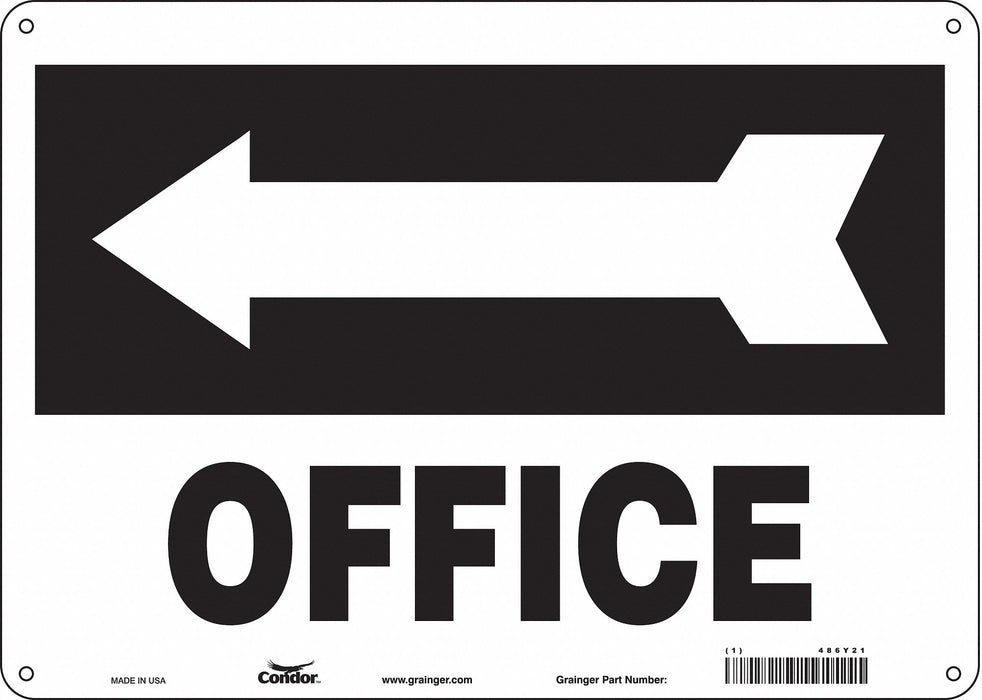 Safety Sign 10 in x 14 in Polyethylene