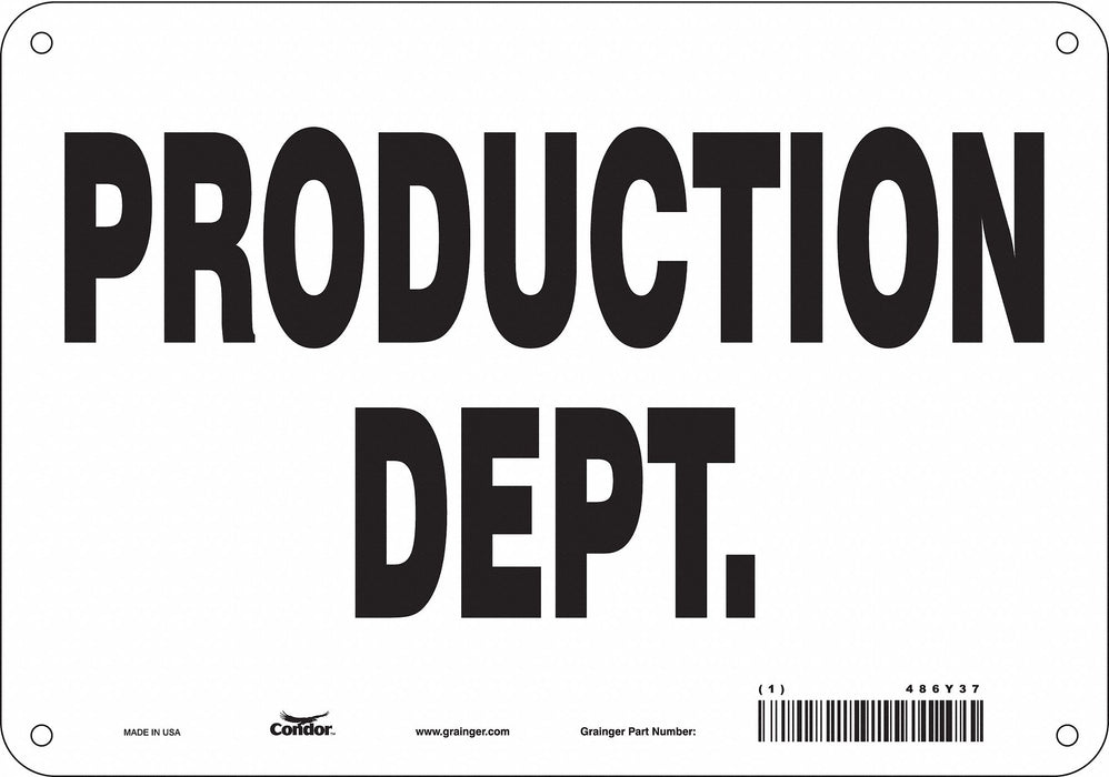 Safety Sign 7 in x 10 in Polyethylene