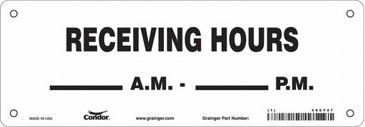 Safety Sign 7 in x 20 in Polyethylene