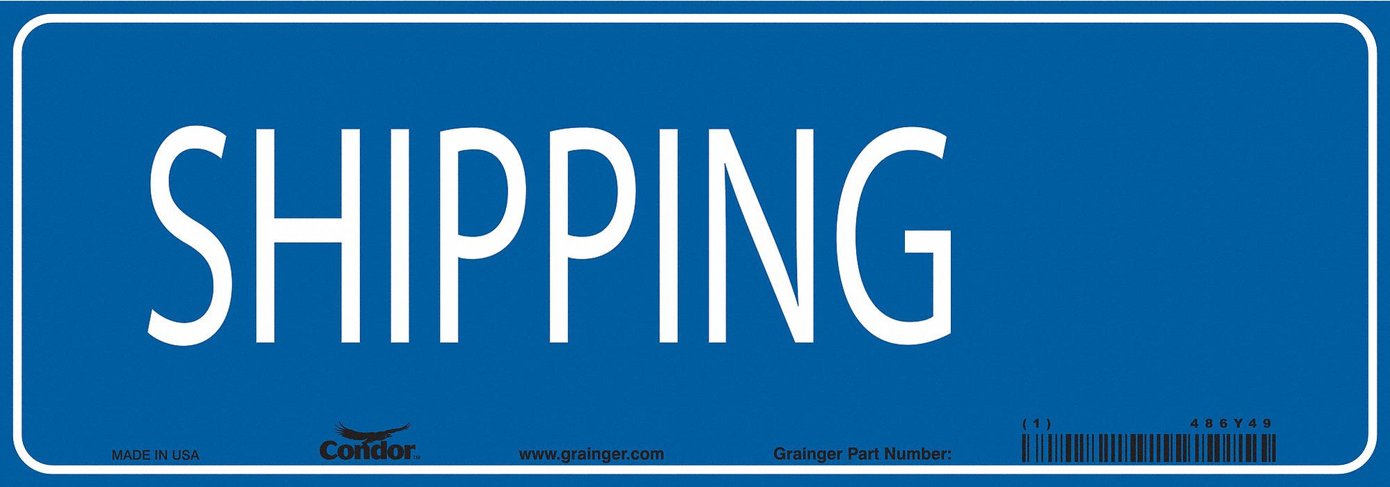 Safety Sign 7 in x 20 in Aluminum
