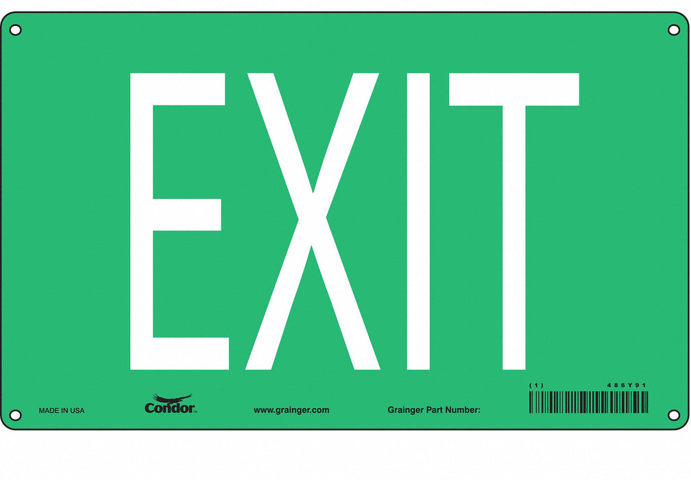 Safety Sign 7 3/8 in x 12 in Aluminum