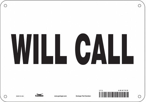 K1874 Safety Sign 7 in x 10 in Aluminum