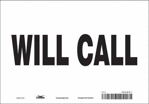 K1874 Safety Sign 7 in x 10 in Vinyl