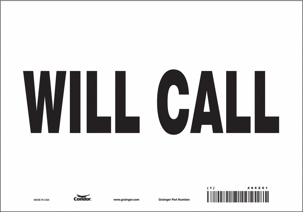 K1874 Safety Sign 7 in x 10 in Vinyl