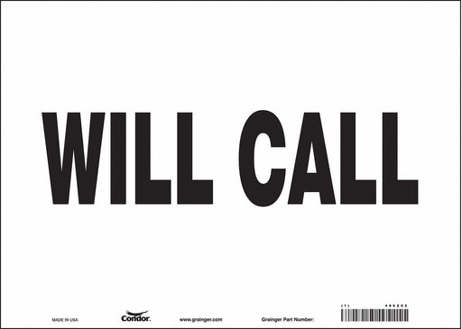 K1874 Safety Sign 10 in x 14 in Vinyl