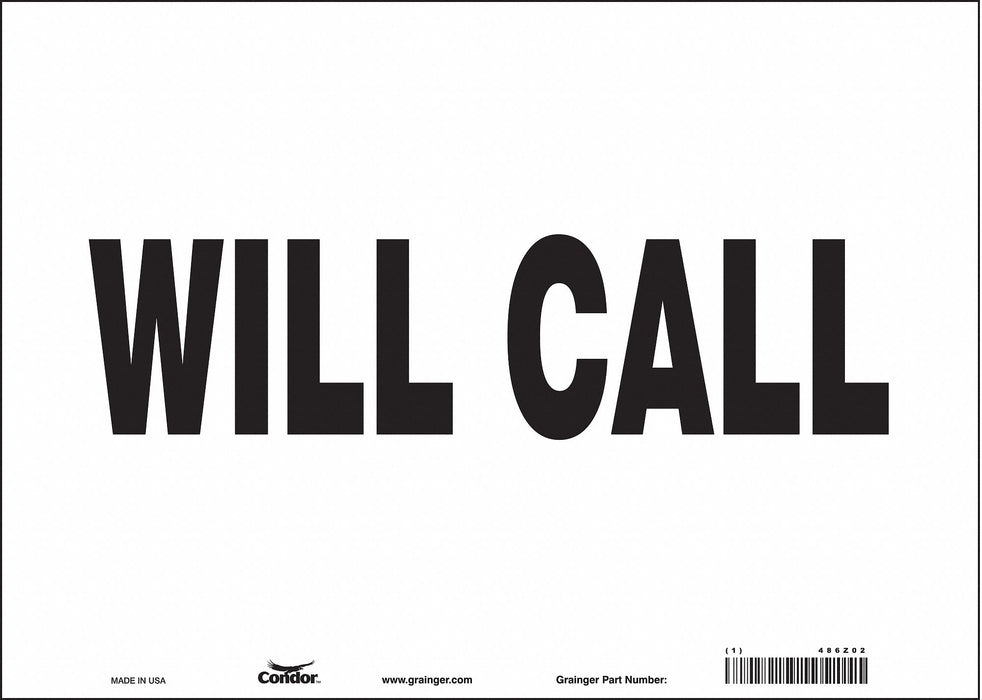 K1874 Safety Sign 10 in x 14 in Vinyl