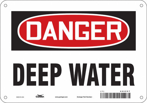 Safety Sign 7 in x 10 in Aluminum