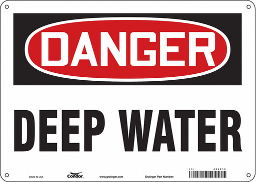 Safety Sign 10 in x 14 in Polyethylene