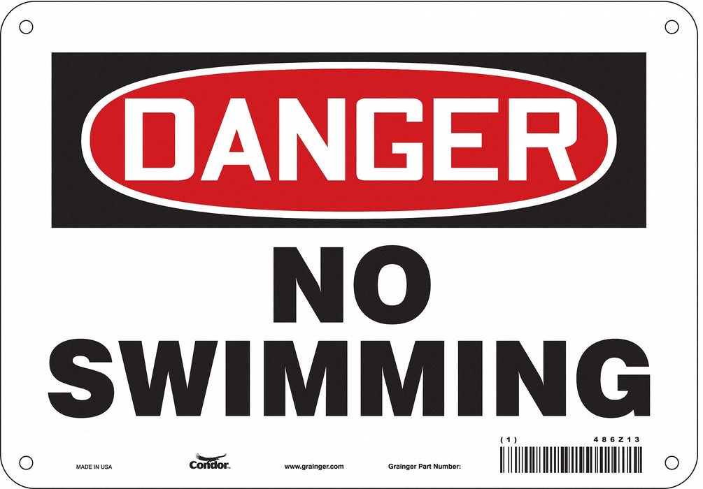 Safety Sign 7 in x 10 in Aluminum