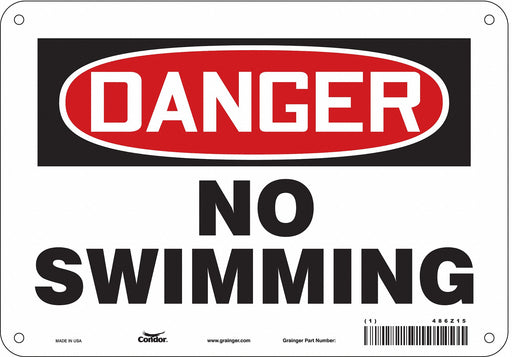 Safety Sign 7 in x 10 in Polyethylene