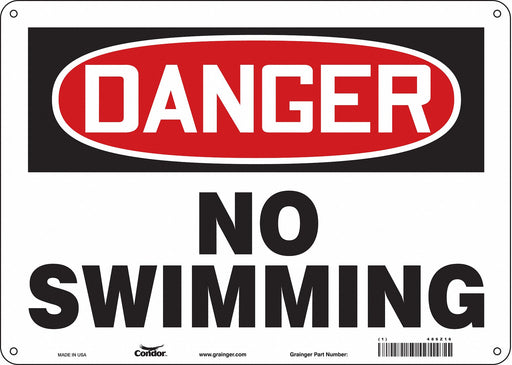 Safety Sign 10 inx14 in Polyethylene