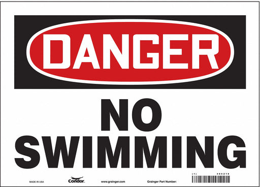 Safety Sign 10 in x 14 in Vinyl