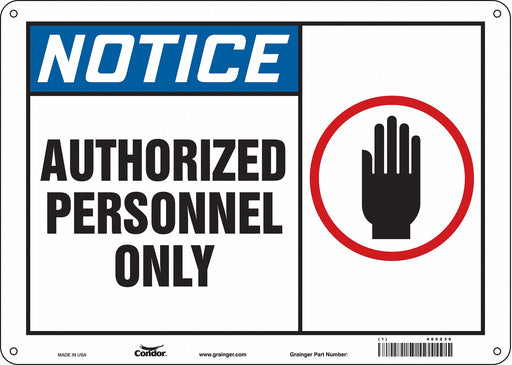 Safety Sign 10 inx14 in Polyethylene