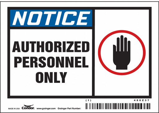 Safety Sign 3 1/2 inx5 in Vinyl