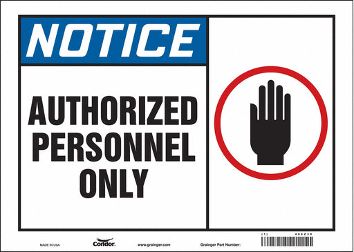 Safety Sign 10 inx14 in Vinyl