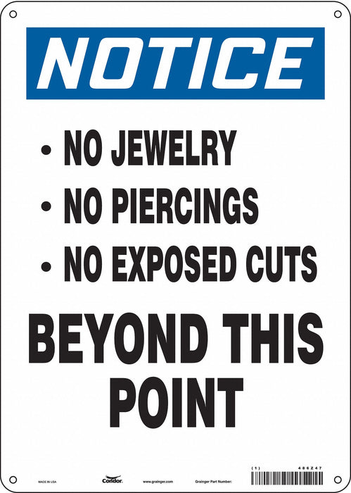 Safety Sign 14 in x 10 in Aluminum