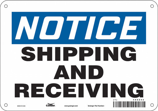 Safety Sign 7 in x 10 in Aluminum