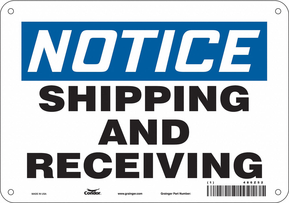 Safety Sign 7 in x 10 in Aluminum