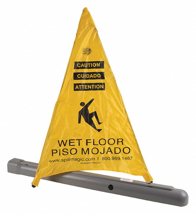 Pop Up Safety Cone Yellow 30 in H