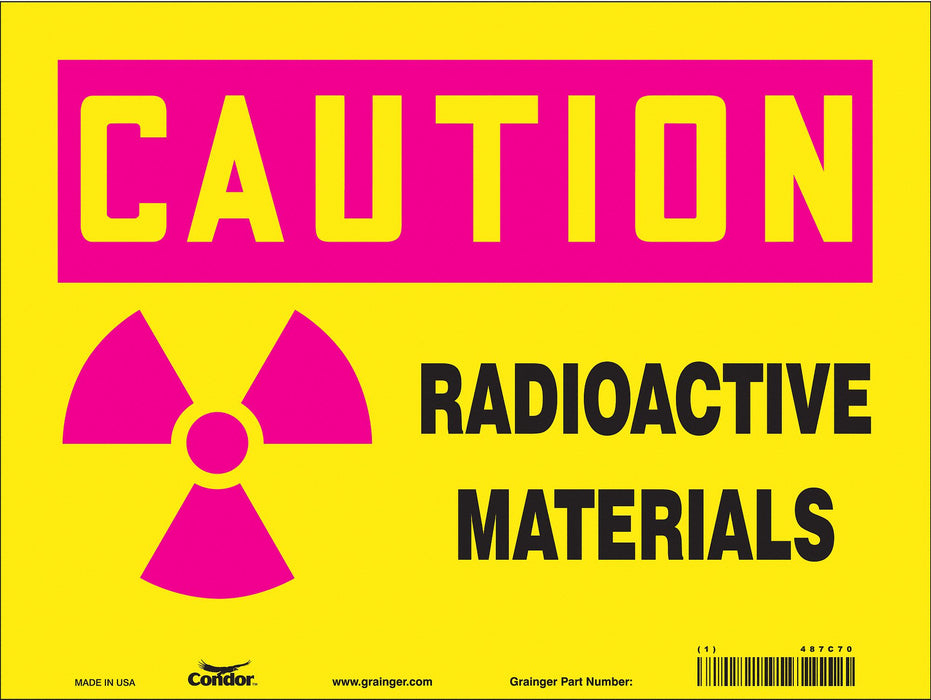 Safety Sign 9 in x 12 in Polyethylene
