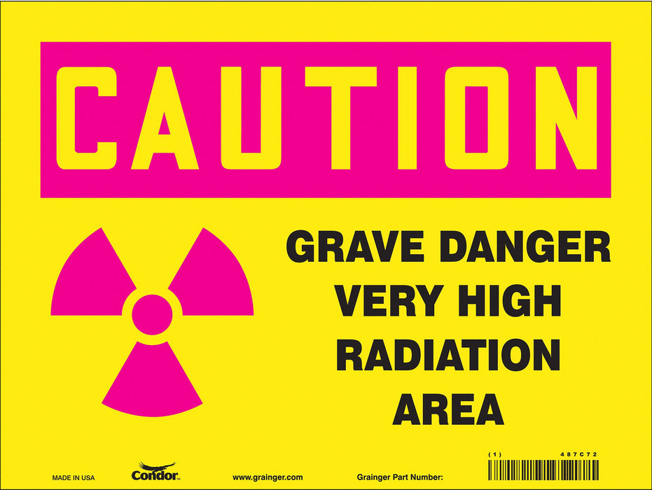 Safety Sign 9 in x 12 in Polyethylene
