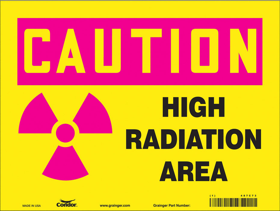 Safety Sign 9 in x 12 in Polyethylene