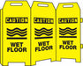 Barricade Floor Sign Yellow Plastic