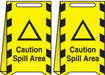 Floor Sign Yellow Plastic 20 in H