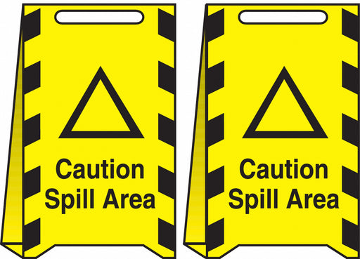 Floor Sign Yellow Plastic 20 in H