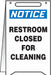 Floor Sign White Plastic 20 in H