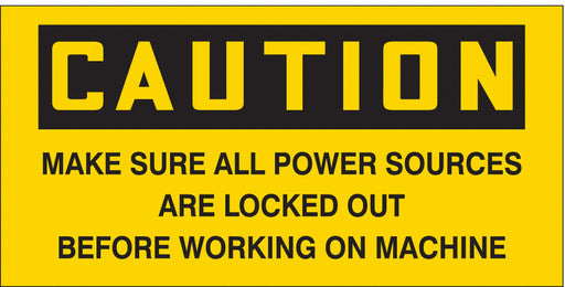 Safety Sign 2.25in x 4.5in Vinyl PK2