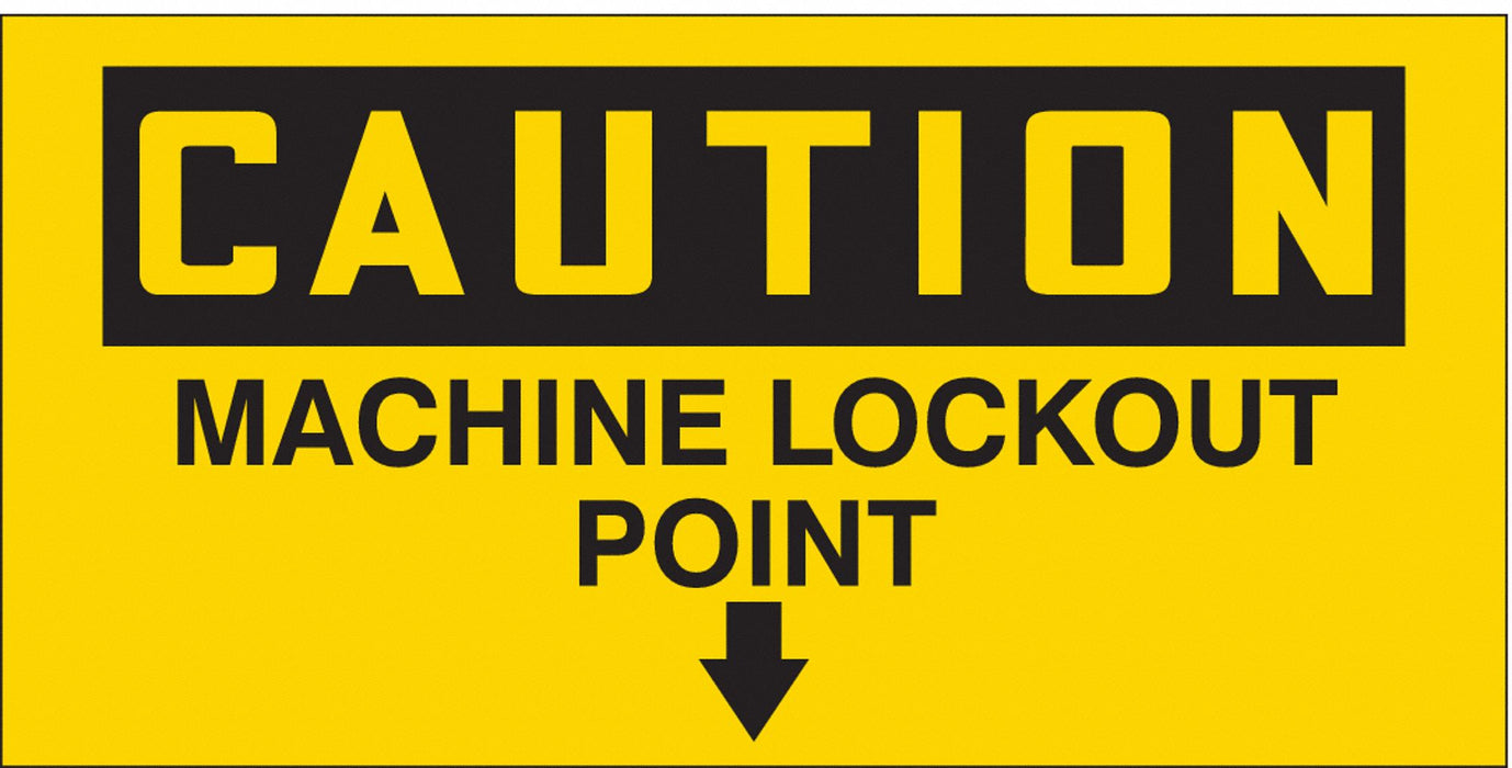 Safety Sign 2.25in x 4.5in Vinyl PK2
