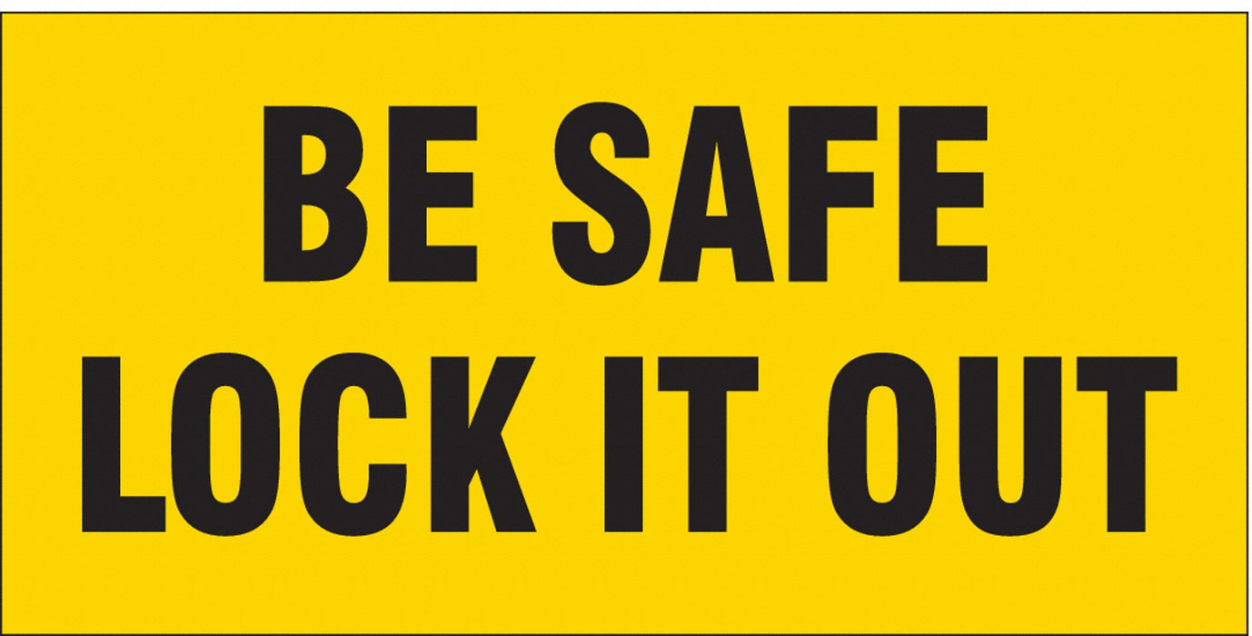 Safety Sign 2.25in x 4.5in Vinyl PK2