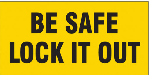 Safety Sign 2.25in x 4.5in Vinyl PK2
