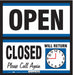 Admittance Sign 6 in x 12 in Plastic