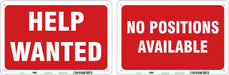 Admittance Sign 8 in x 12 in Plastic
