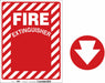 Fire Extinguisher Sign 12 x 9 in Vinyl